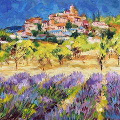 Gordes in its Beauty - Oil on Canvas - 19.7" x 23.6"