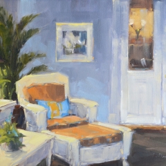 Afternoon on the Veranda - Oil on Canvas - 18" x 24"