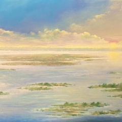 Marsh Islands - Oil on Canvas - 21" x 41"