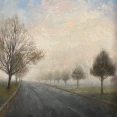 Foggy Sunrise - Oil on Canvas - 20" x 16"