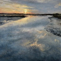 Inlet Sunset - Oil on Canvas - 20" x 16"
