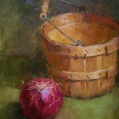 Red Onion - Oil on Canvas - 12" x 9"